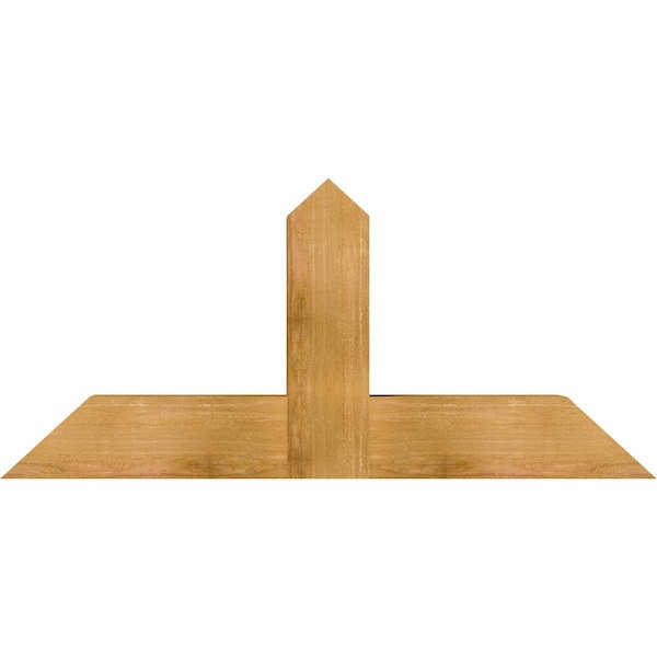Ekena Millwork Portland Rough Sawn Timber Gable Bracket, Western Red Cedar, 48"W x 22"H x 6"D x 6"F, 11/12 Pitch GBW048X22X0606POR00RWR - main